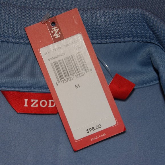 IZOD Mens Blue 1/4 Zip Fleece Lined Pullover M NEW - Picture 7 of 8